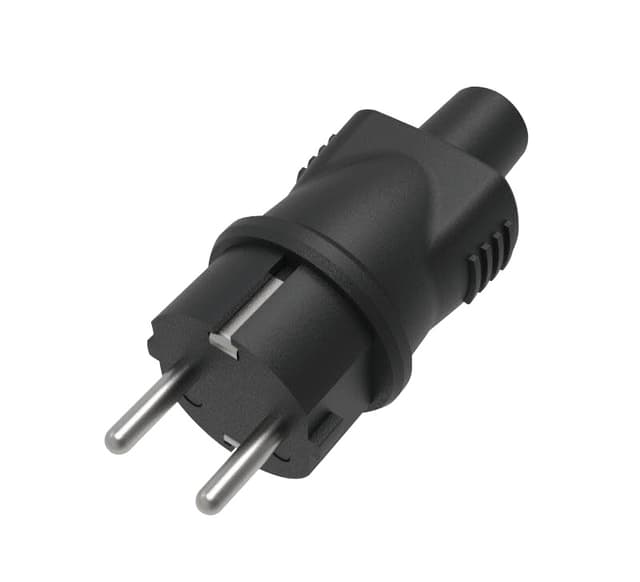 16A Male Plug–Black Rubber–Model ERP–01