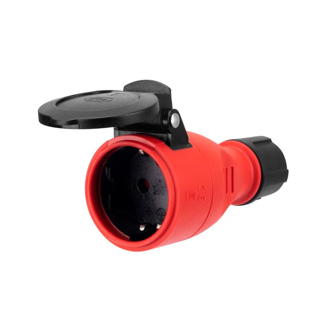 16A Female Plug With Protective Cover – Heavy Duty (Red) – model EXX–IP–GN2026-21