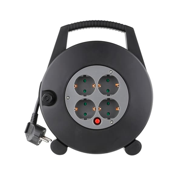 4-socket extension reel with overload protection- 10 meters – model EGC10200004